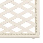 Chaise longue de jardin 128 cm Métal Antique Blanc – Image 4