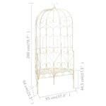 Banc de jardin 95 cm Fer Blanc antique – Image 5