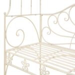 Banc de jardin 122 cm Fer Blanc antique – Image 4