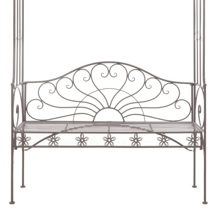 Banc de jardin 122 cm Fer Marron antique – Image 4