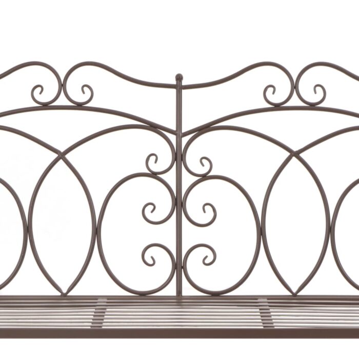 Banc de jardin 104 cm Fer Marron antique – Image 3