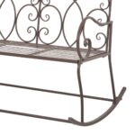 Banc de jardin 104 cm Fer Marron antique – Image 4