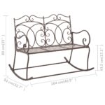 Banc de jardin 104 cm Fer Marron antique – Image 5