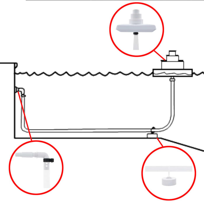Ensemble de fontaine de piscine 13 pcs Blanc – Image 10
