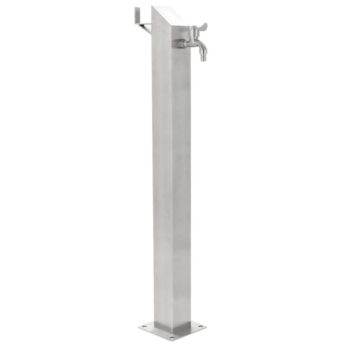 Colonne à eau de jardin carrée Acier inoxydable 95 cm – Image 1