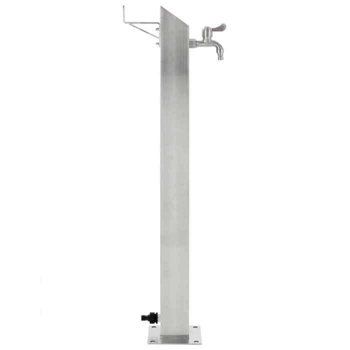 Colonne à eau de jardin carrée Acier inoxydable 95 cm – Image 2