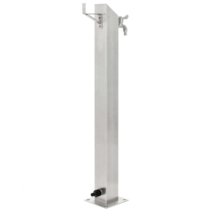 Colonne à eau de jardin carrée Acier inoxydable 95 cm – Image 3
