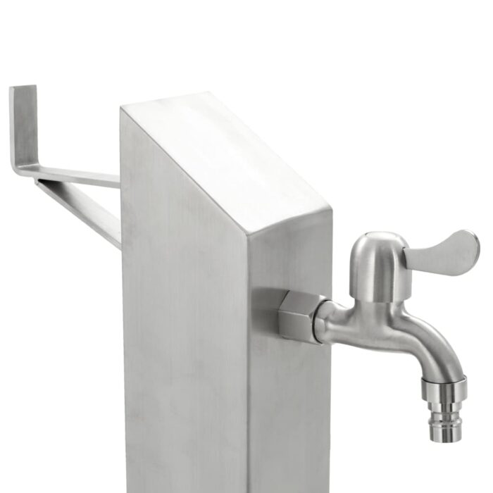 Colonne à eau de jardin carrée Acier inoxydable 95 cm – Image 4