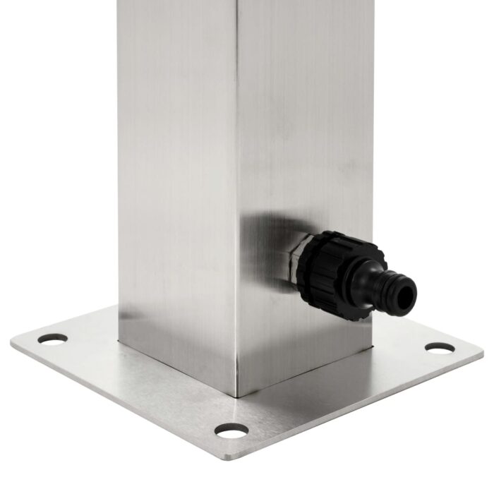 Colonne à eau de jardin carrée Acier inoxydable 95 cm – Image 5