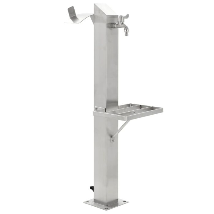 Colonne à eau de jardin carrée Acier inoxydable 95 cm – Image 1