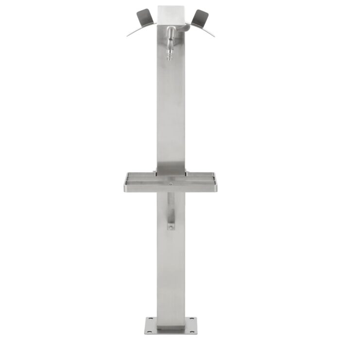 Colonne à eau de jardin carrée Acier inoxydable 95 cm – Image 2