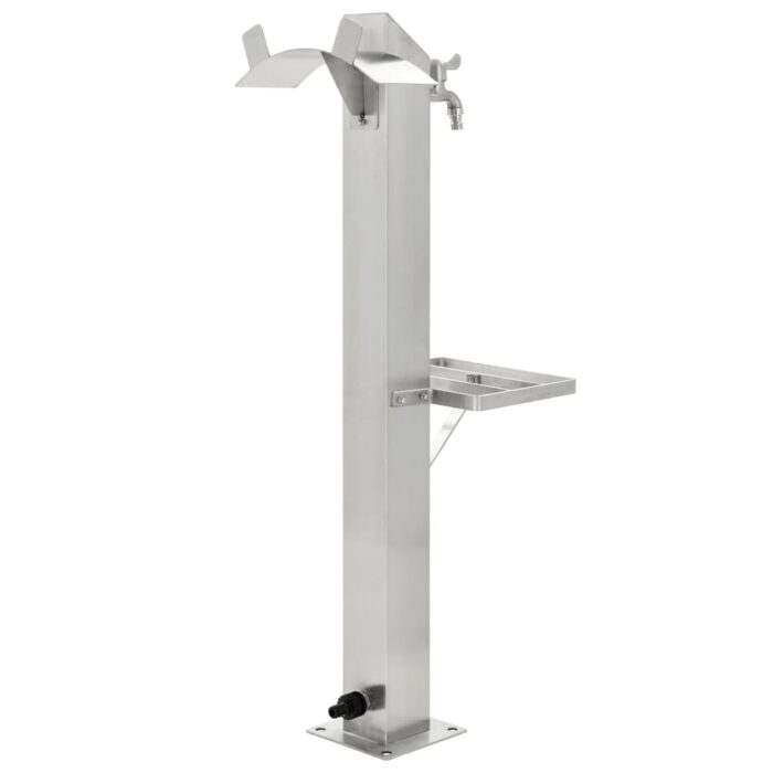 Colonne à eau de jardin carrée Acier inoxydable 95 cm – Image 3