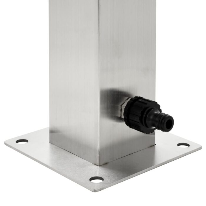 Colonne à eau de jardin carrée Acier inoxydable 95 cm – Image 6