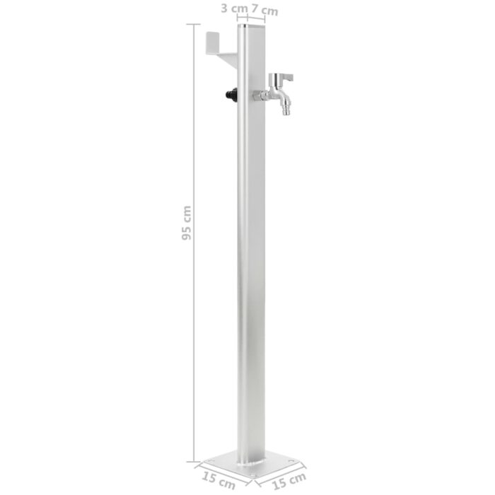 Colonne à eau de jardin Aluminium 95 cm – Image 7
