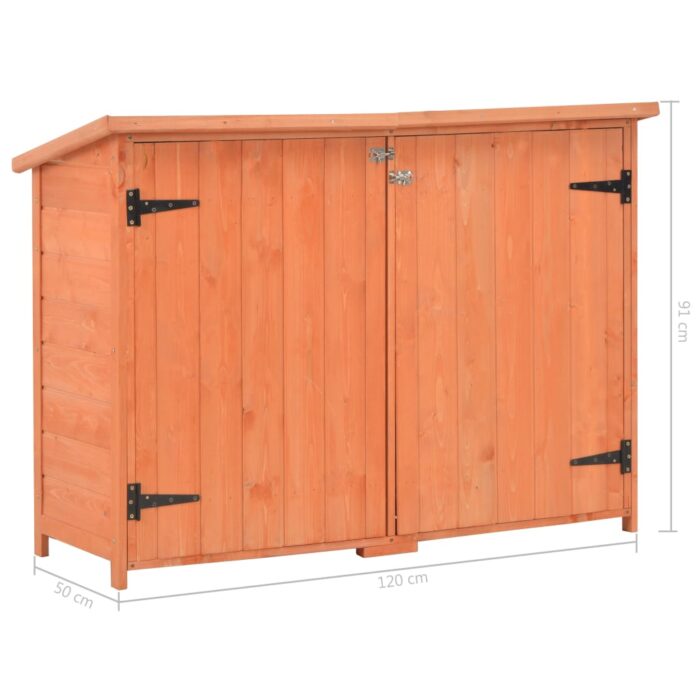 Abri de stockage de jardin 120x50x91 cm Bois – Image 11