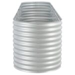 Jardinière surélevée 400x80x81 cm acier galvanisé argenté – Image 4