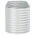 Lit surélevé de jardin 240x80x81 cm Acier galvanisé Argenté – Image 4
