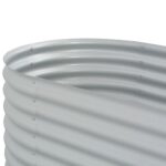 Lit surélevé de jardin 160x80x81 cm Acier galvanisé Argenté – Image 4