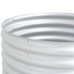 Lit surélevé de jardin 80x80x81 cm Acier galvanisé Argenté – Image 3