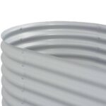 Lit surélevé de jardin 320x80x44 cm Acier galvanisé Argenté – Image 6