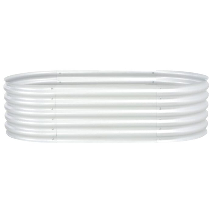 Lit surélevé de jardin 160x80x44 cm Acier galvanisé Argenté – Image 3