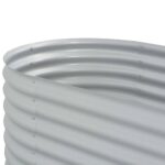Lit surélevé de jardin 160x80x44 cm Acier galvanisé Argenté – Image 4