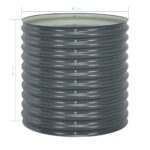 Lit surélevé de jardin 80x80x81 cm Acier galvanisé Gris – Image 4