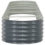 Lit surélevé de jardin 400x80x44 cm Acier galvanisé Gris – Image 3