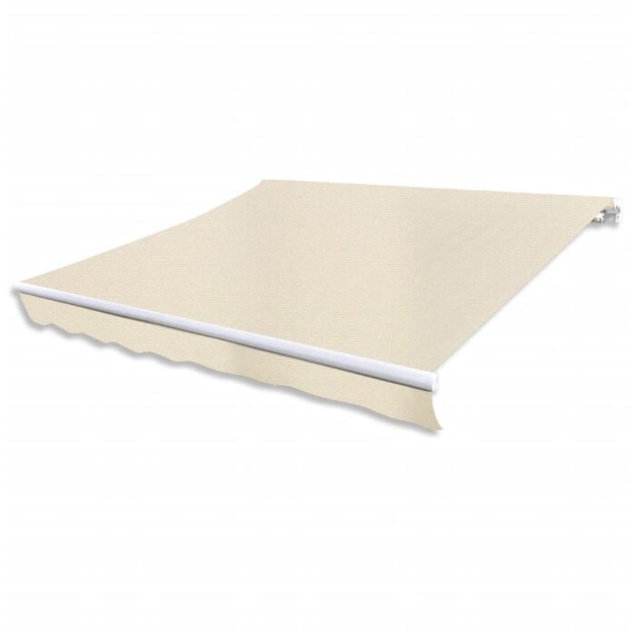 Auvent pliable motorisé 400 cm Crème – Image 1