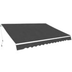 Auvent pliable manuel 400 cm Anthracite