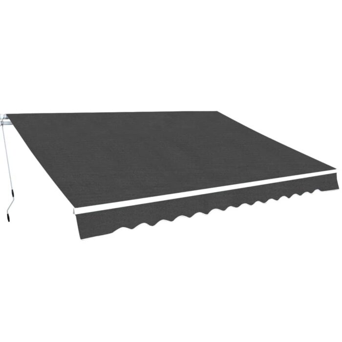 Auvent pliable manuel 400 cm Anthracite – Image 1