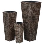 Lits surélevés 3 pcs Jacinthe d'eau Marron foncé – Image 2