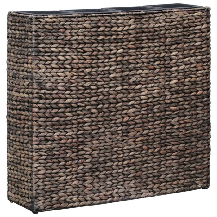 Lit surélevé de jardin avec 4 pots Jacinthe d'eau  Marron – Image 1