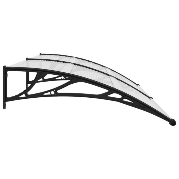 Auvent de porte Noir 200 x 100 cm PC – Image 2