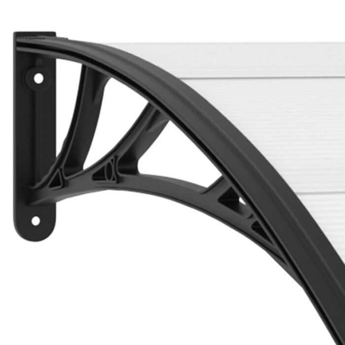 Auvent de porte Noir 200 x 100 cm PC – Image 3