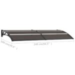 Auvent de porte Noir 240x100 cm PC – Image 5