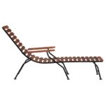 Chaise de terrasse d'extérieur Bois d'acacia solide – Image 2