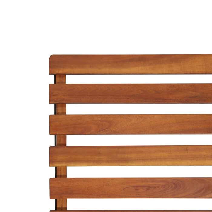 Chaise de terrasse d'extérieur Bois d'acacia solide – Image 3