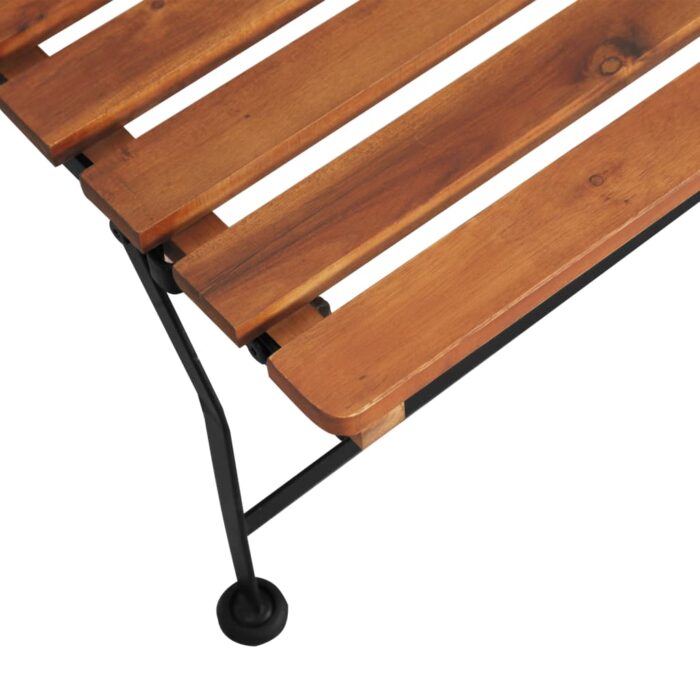 Chaise de terrasse d'extérieur Bois d'acacia solide – Image 4