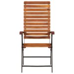 Chaises inclinables de jardin lot de 2 Bois solide d'acacia – Image 2