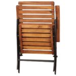Chaises inclinables de jardin lot de 2 Bois solide d'acacia – Image 3