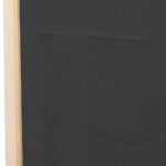 Cloison de séparation 4 panneaux Gris 160x170x4 cm Tissu – Image 6