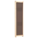 Cloison de séparation 3 panneaux Marron 120x170x4 cm Tissu – Image 3