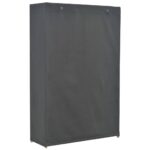 Garde-robe à 3 niveaux Gris 110 x 40 x 170 cm Tissu – Image 2