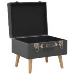 Tabouret de rangement 40 cm Gris foncé Tissu – Image 5