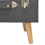 Tabouret de rangement 40 cm Gris foncé Tissu – Image 7