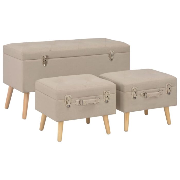 VXL8718475731405_a_en_hd_1.jpg Tabourets de rangement lot de 3 Beige Tissu – Image 1