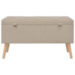 Tabourets de rangement lot de 3 Beige Tissu – Image 10