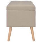 Tabourets de rangement lot de 3 Beige Tissu – Image 11