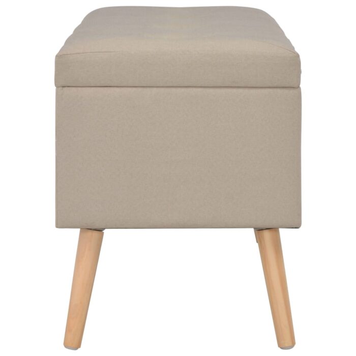Tabourets de rangement lot de 3 Beige Tissu – Image 11